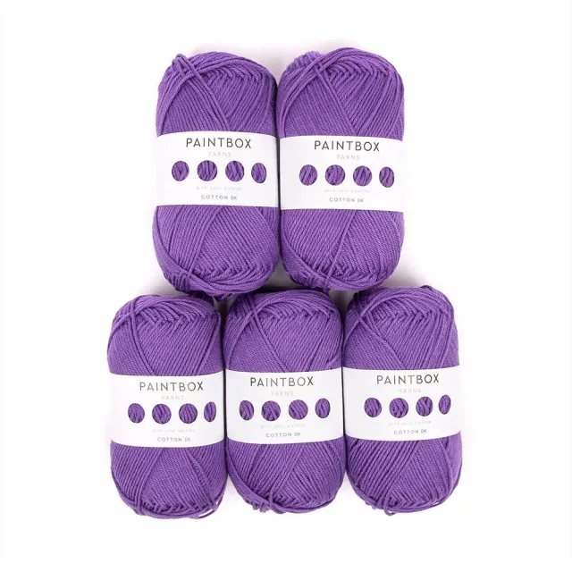 Paintbox Yarns Cotton DK Baumwollgarn 5x50g Uni
