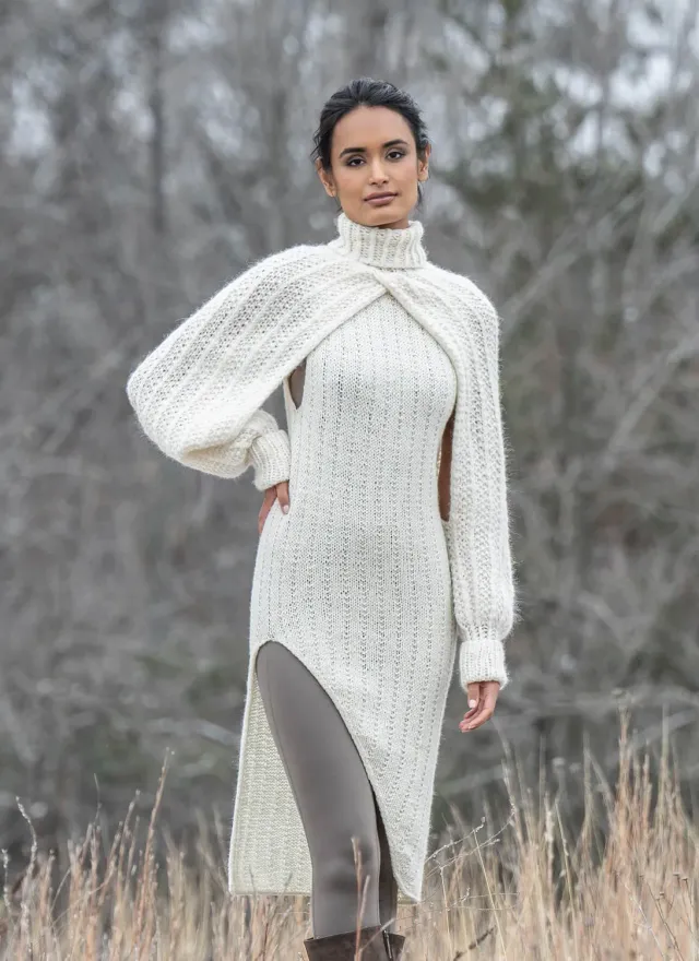 Blue Sky Fibers Vega Shrug & Tunic Strickanleitung Set