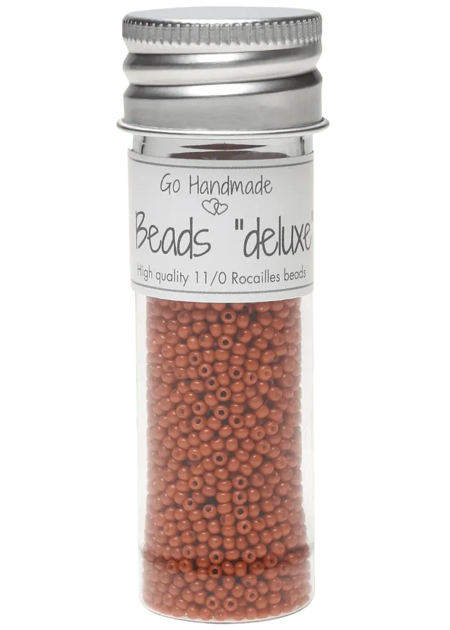 Go Handmade Glass Beads Glasperlen terracotta 30 g 2 mm