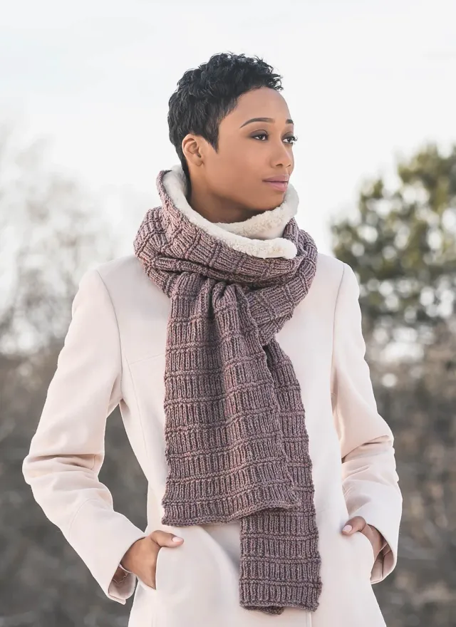 Blue Sky Fibers Classic Ramsey Ribbed Scarf Strickanleitung