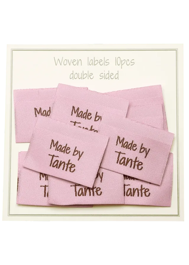 Go Handmade Made by Tante Weblabel pink 10 Stk. 35mm