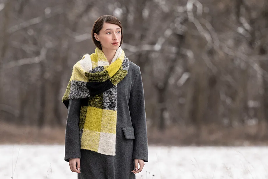 Blue Sky Fibers Classic Series Amsterdam Wrap Strickanleitung Intarsia