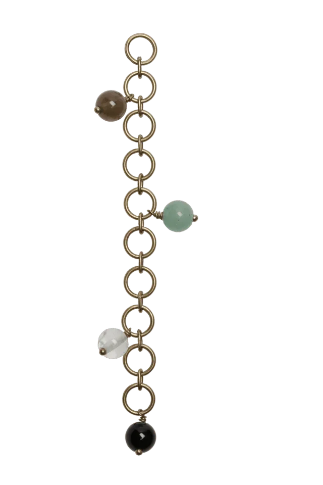 Go Handmade Reihenzähler Kette Bunte Steine 10 Ringe