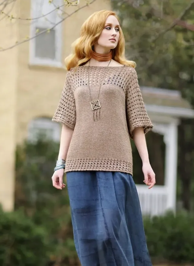 Blue Sky Fibers Classic Series Smock Top ST2 Strickanleitung Pullover