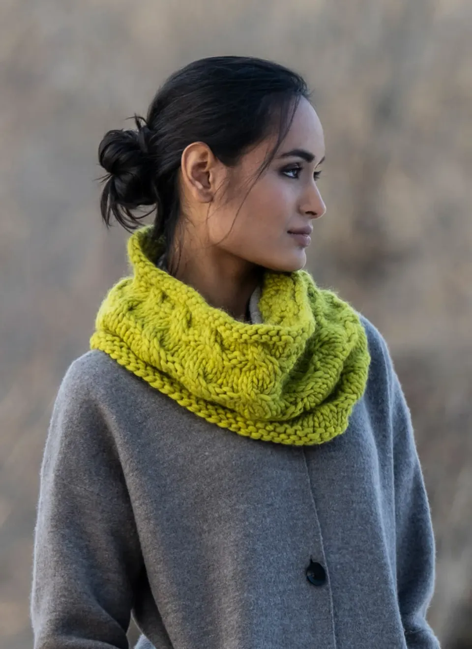 Blue Sky Fibers Truckee Cowl 202404 Strickanleitung Zopf
