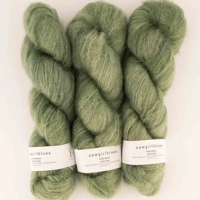 Cowgirlblues Fluffy Sage Mohairgarn handgefärbt