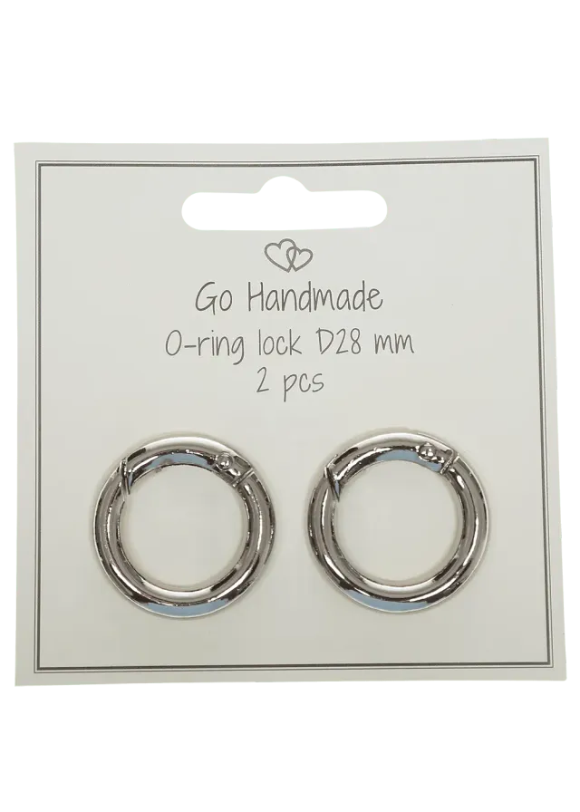 Go Handmade O-Ring Lock Taschenring offen D28 mm 2 Stk