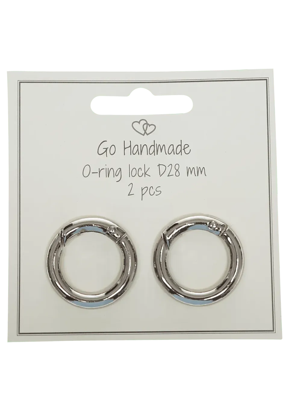 Go Handmade O-Ring Taschenringe 28 mm offen 2 Stk.