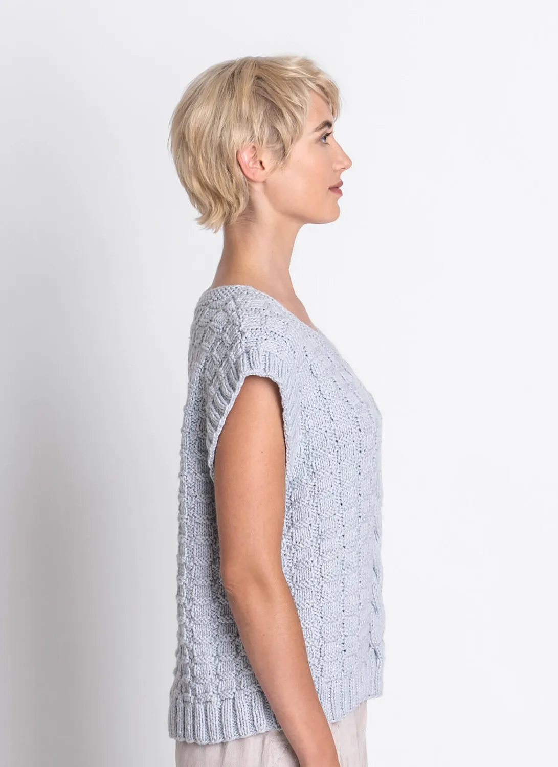Blue Sky Fibers Classic Series Orcutt Tee Strickanleitung Bio-Baumwolle