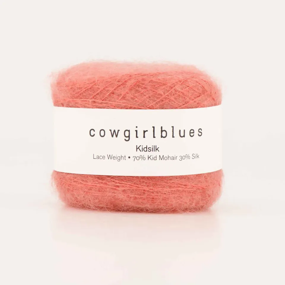 Cowgirlblues Kidsilk Ruby Grapefruit Mohairgarn handgefärbt