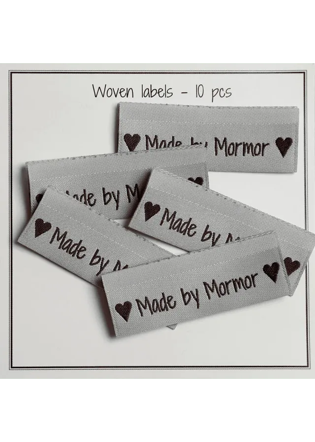 Go Handmade Made by Mormor Webetikett Hellblau 10 Stk