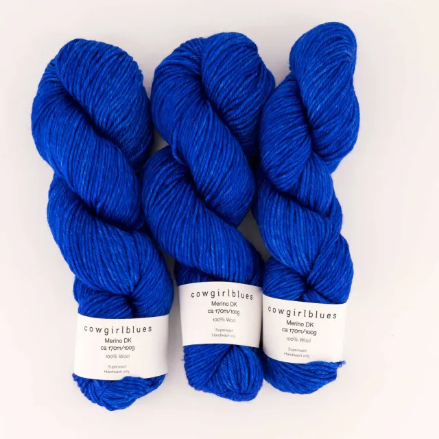 Cowgirlblues Merino DK Cobalt Wolle 100g handgefärbt