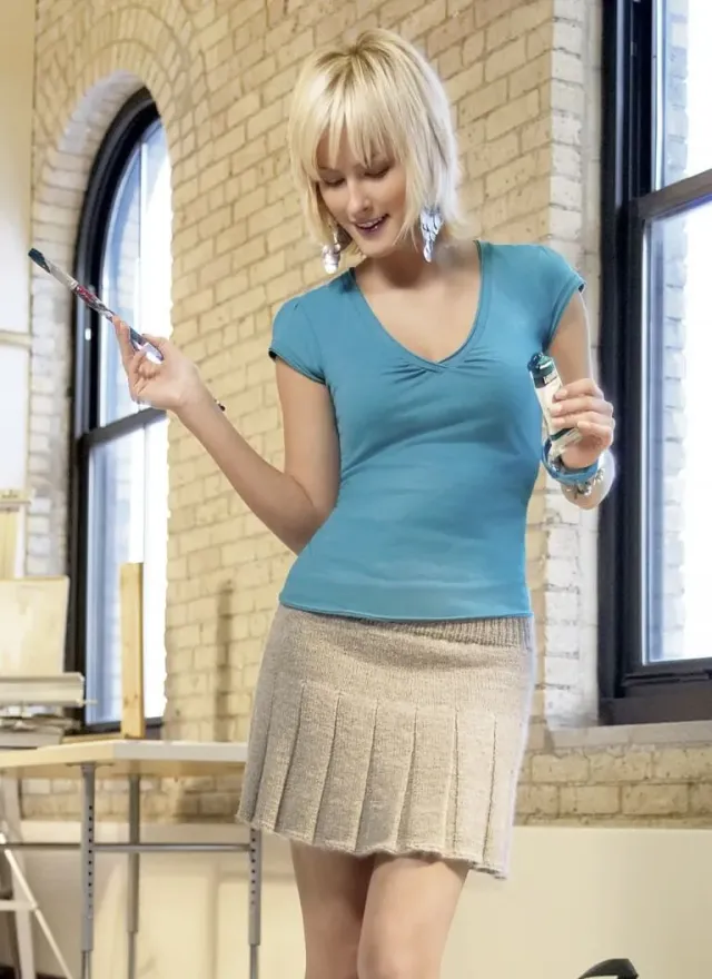Blue Sky Fibers Pleated Skirt Strickanleitung Faltenrock