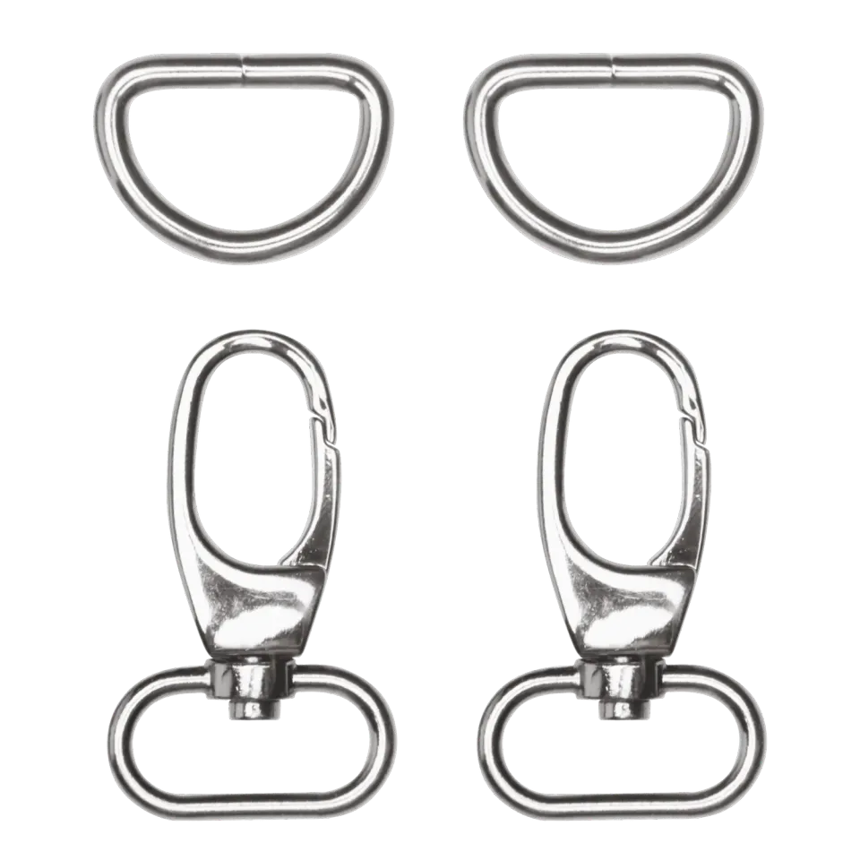 Go Handmade Karabiner mit D-Ring 55 mm 2 Stück