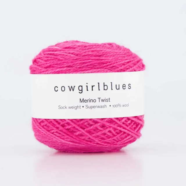 Cowgirlblues Merino Twist Hot Pink Garn 50g