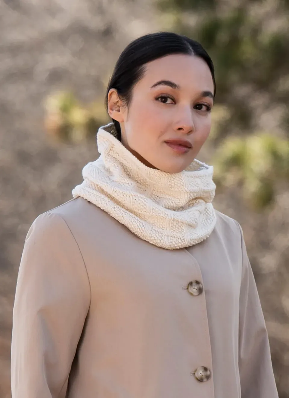 Blue Sky Fibers Porcelain Cowl 202617 Strickloop Bio-Baumwolle