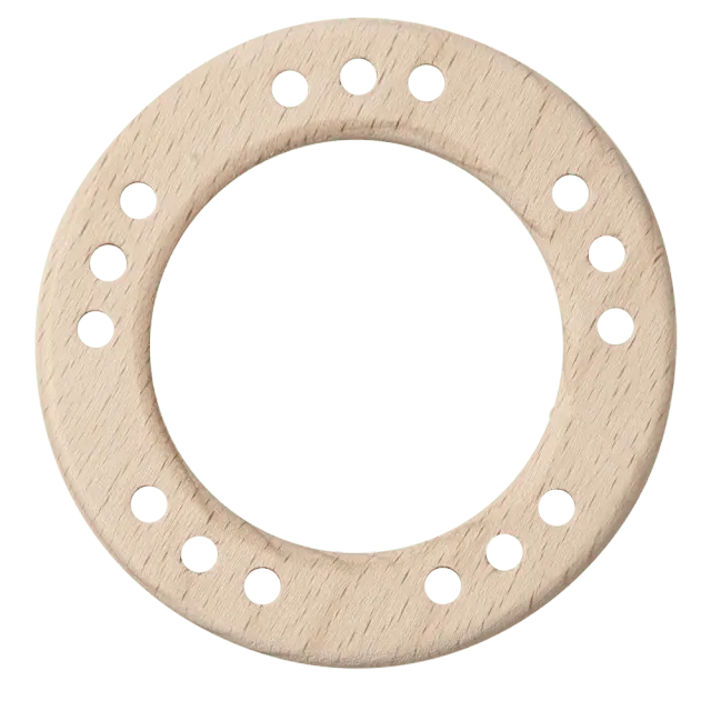 Go Handmade Holzring mit Löchern Beissring