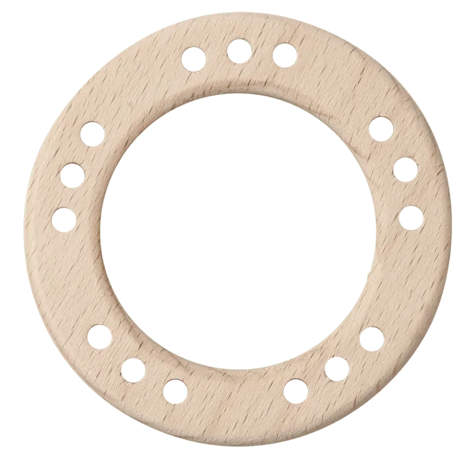 Go Handmade Holzring mit Löchern Beissring