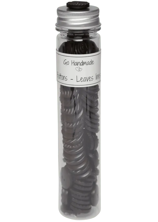 Go Handmade Leaves Facettenknöpfe Flasche 95 Stück Blattform