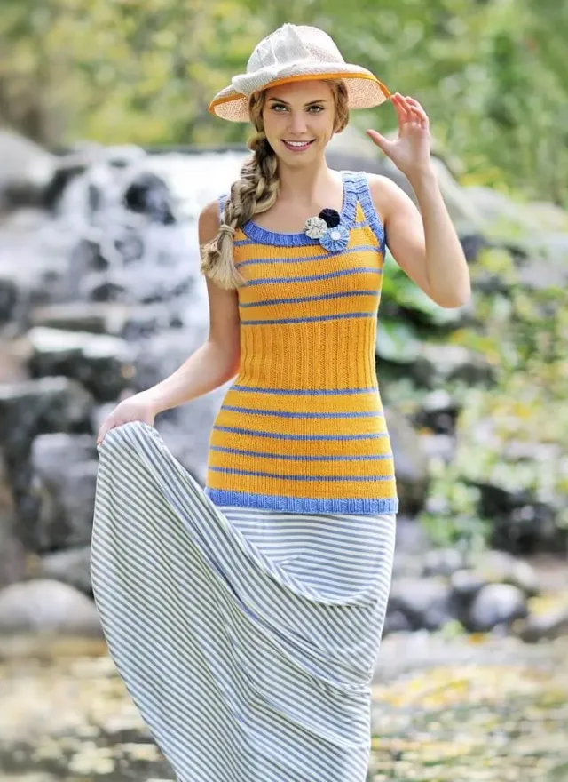 Blue Sky Fibers Classic Esther’s Tunic Strickanleitung Top 9520