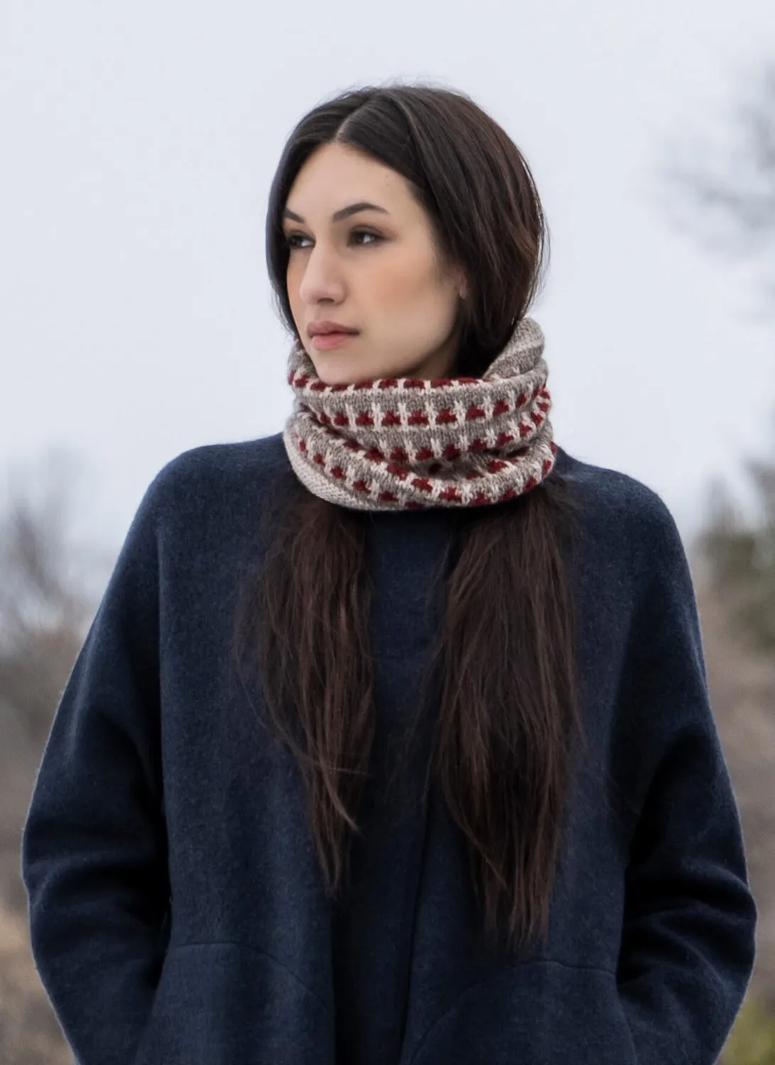 Blue Sky Fibers Ishpeming Hat Cowl Strickanleitung Set