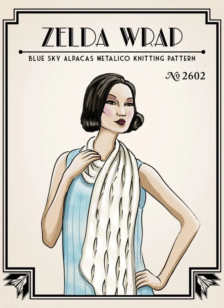 Blue Sky Fibers Classic Zelda Wrap 2602 Strickanleitung Tuch
