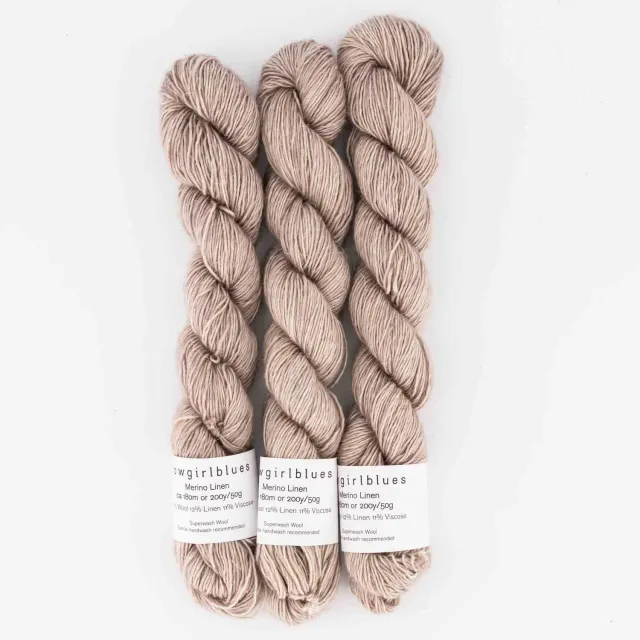 Cowgirlblues Merino Linen 50g Sable Wolle mit Leinen
