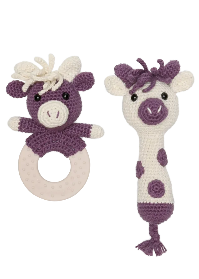Go Handmade Sensory Giraffe Häkelanleitung Greifring Set