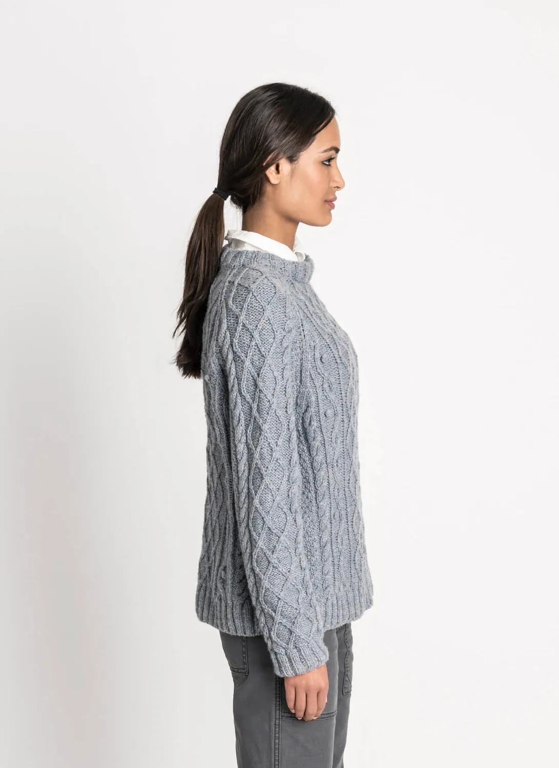 Blue Sky Fibers Classic Suttons Bay Sweater Strickanleitung Oversize