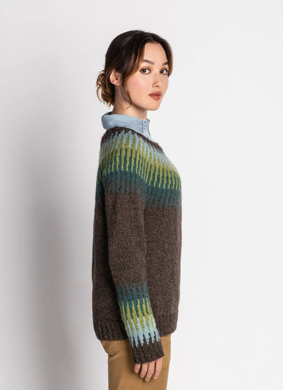 Blue Sky Fibers Lula Pullover Strickanleitung Colorwork