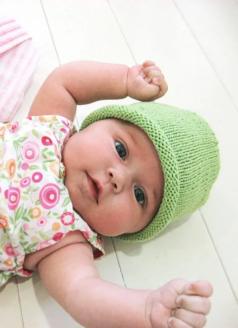 Blue Sky Fibers Simple Baby Hat Strickanleitung Babymütze