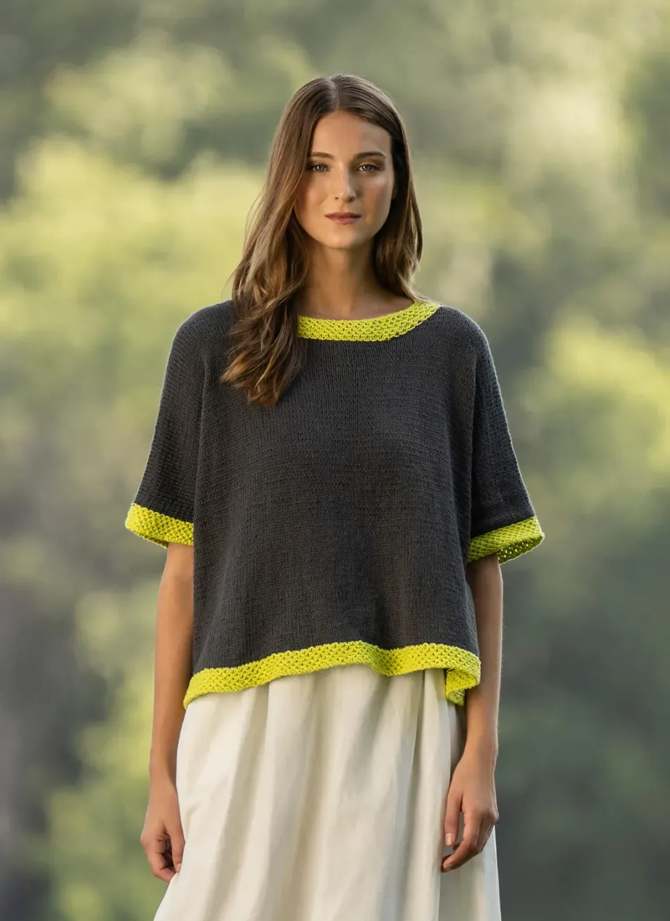 Blue Sky Fibers Classic Series France Avenue Tee Strickanleitung Baumwolle