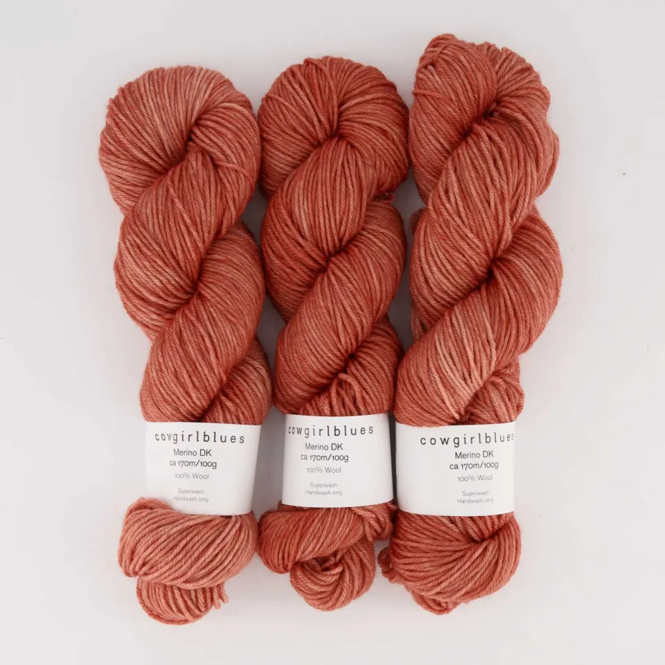 Cowgirlblues Merino DK Terracotta Wolle handgefärbt