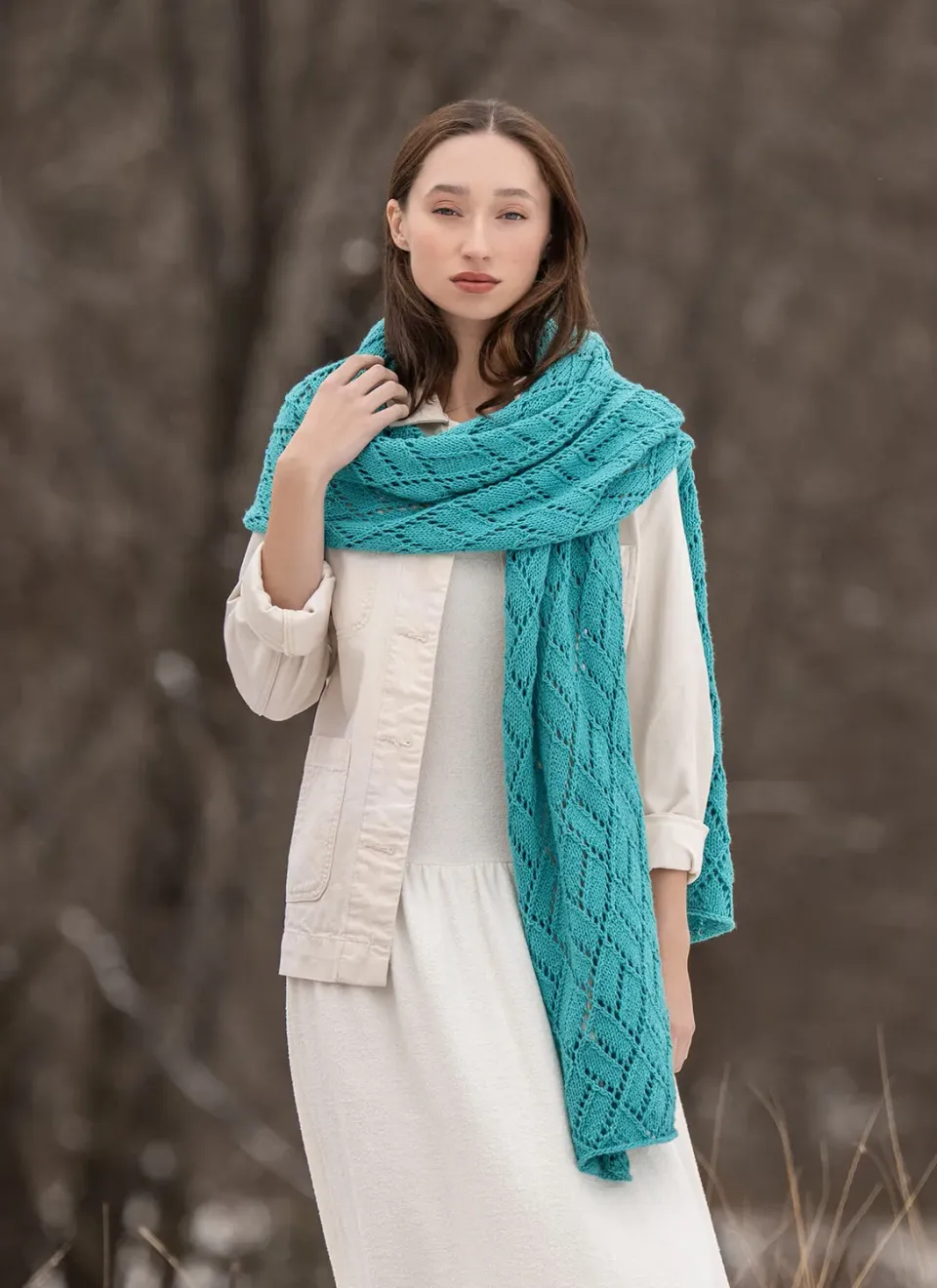 Blue Sky Fibers Classic Series Sunlight Wrap Strickanleitung Baumwolle