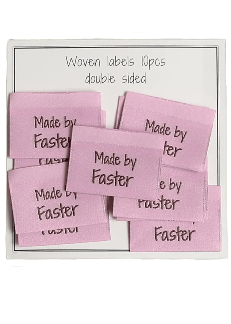 Go Handmade Webetiketten rosa Made by Faster 35mm 10 Stk
