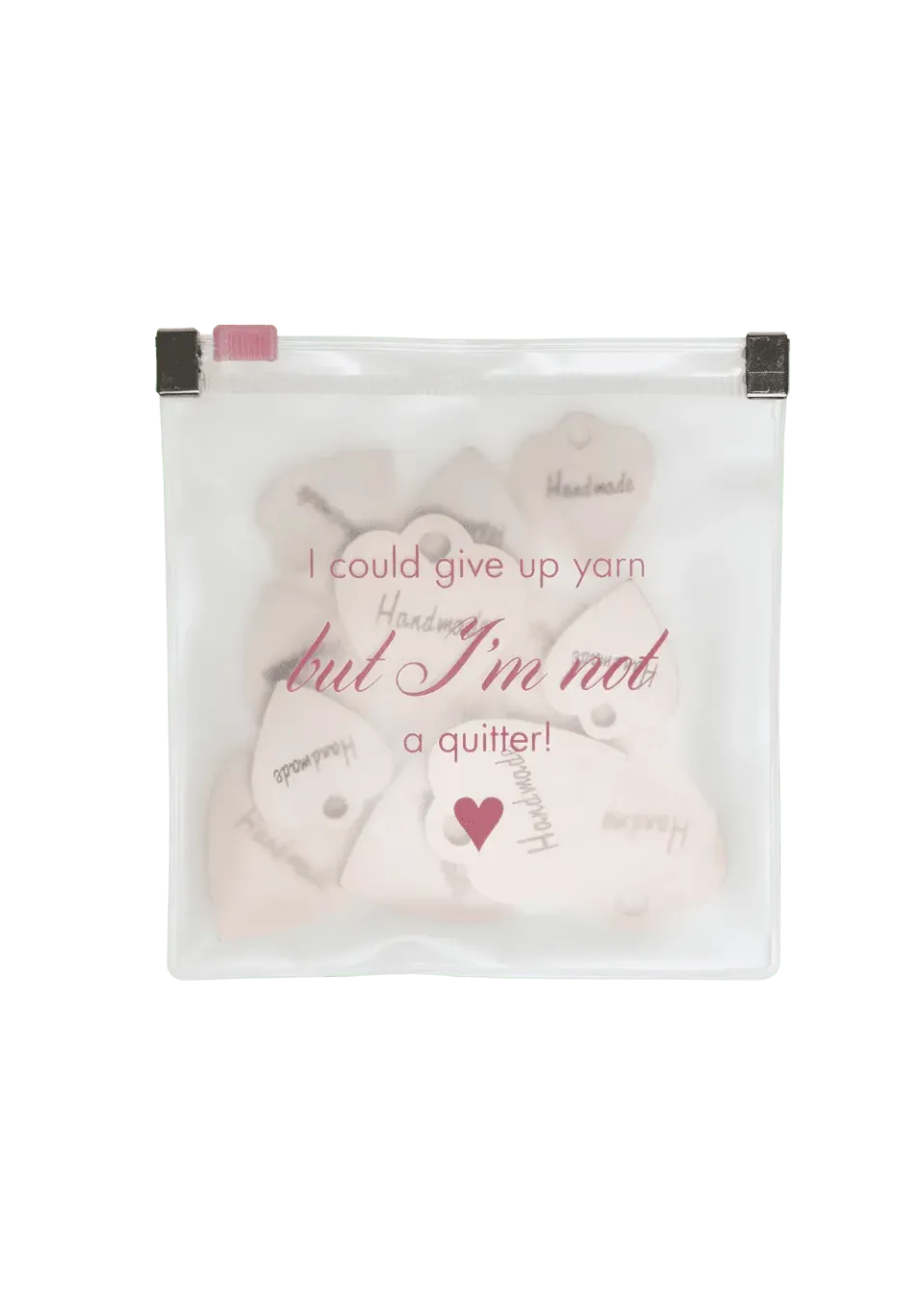 Go Handmade Zipper Bag Täschchen 12-teilig pink Spruch
