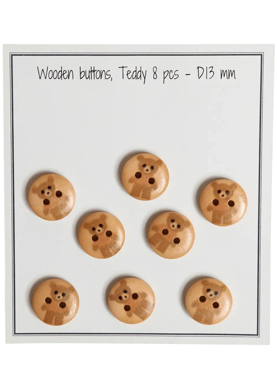 Go Handmade Teddy Knöpfe 13 mm 8 Stück beige