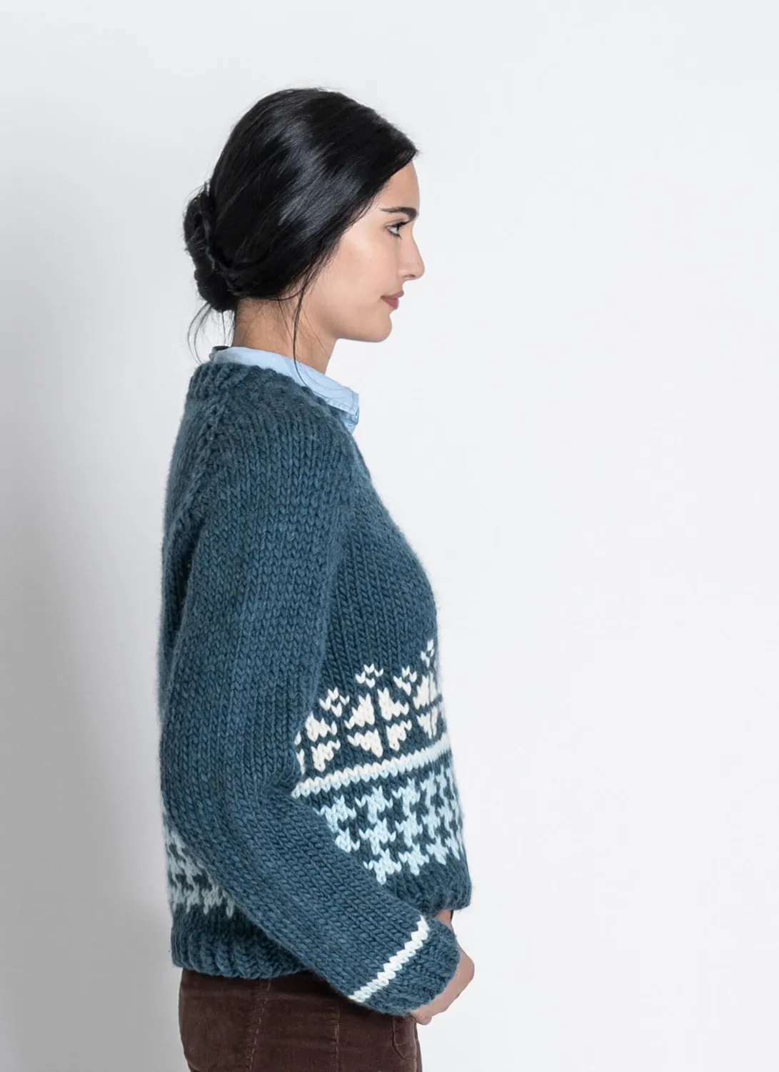 Blue Sky Fibers Swansboro Sweater Strickanleitung Pullover