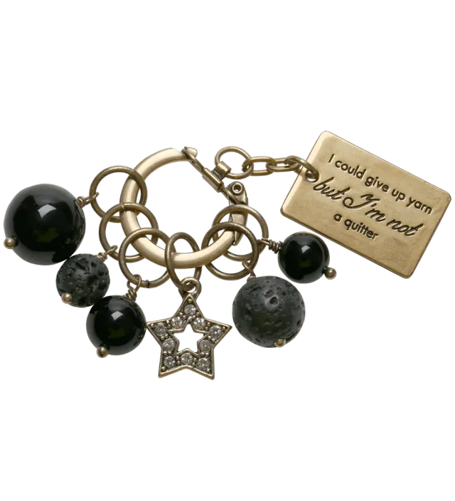 Go Handmade Maschenmarkierer Ring mit Stern 6er Set mit Tasche