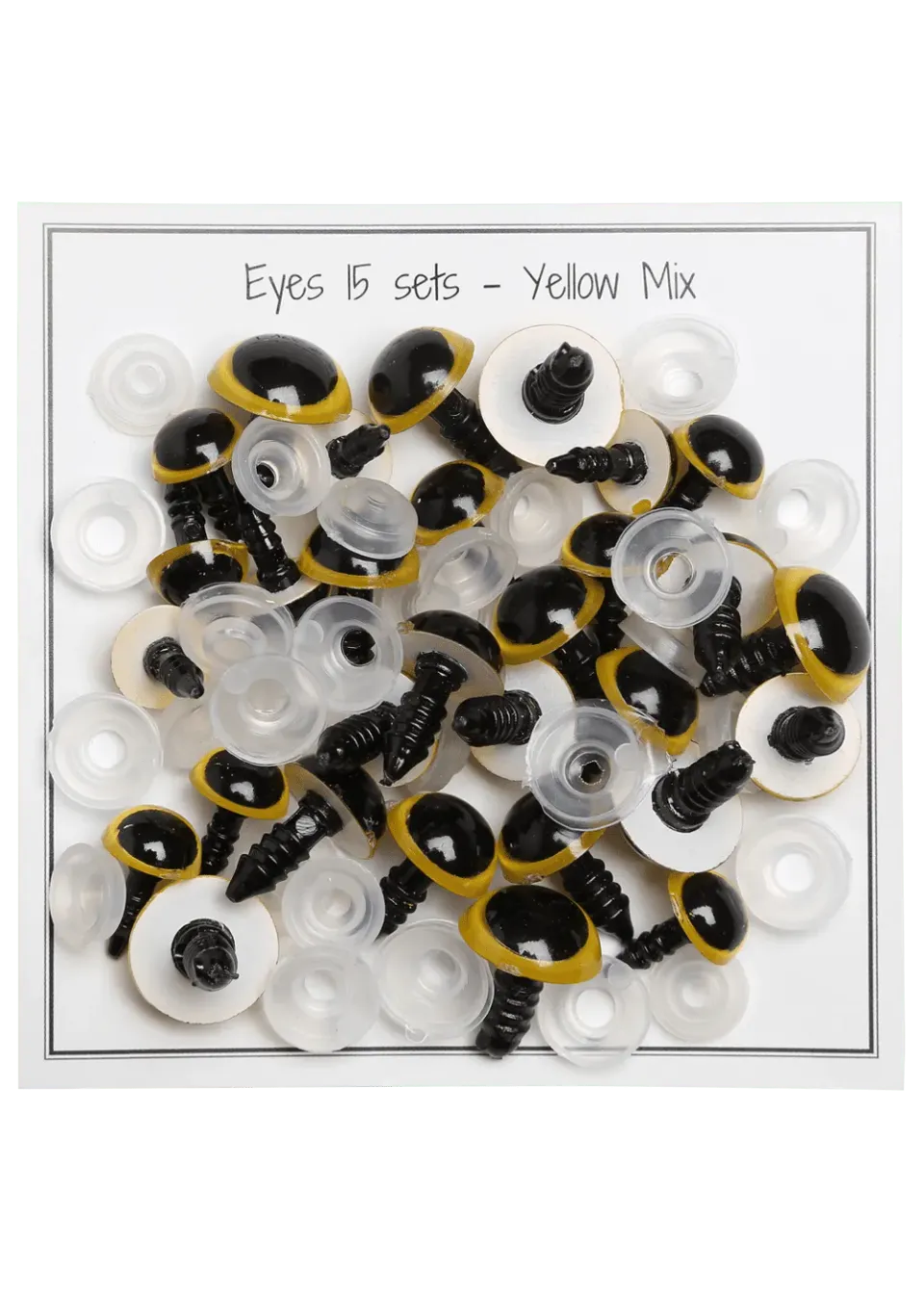 Go Handmade Sicherheitsaugen Mix 10-14 mm 15 Paar gelb