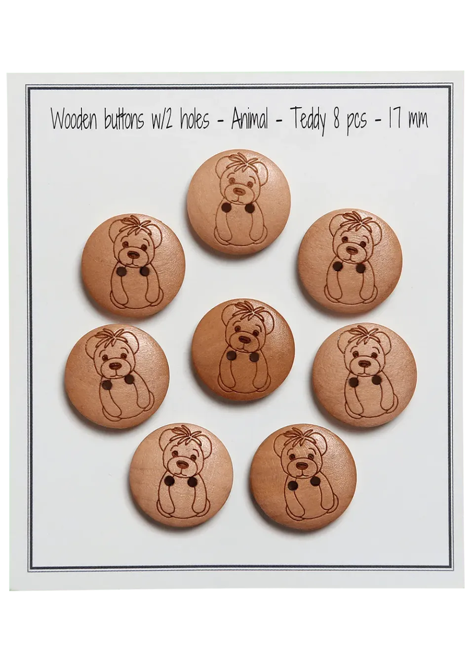 Go Handmade Teddy Sicherheitsaugen 17 mm 8 Stück Braun