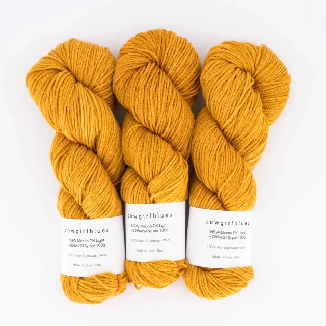 Cowgirlblues NSW Merino DK Wolle 100g Saffron filzbar