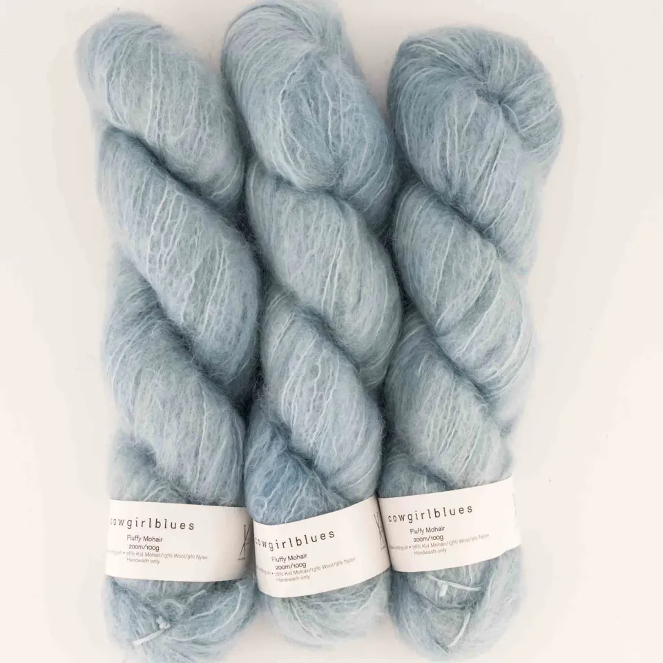 Cowgirlblues Fluffy Celadon Mohairwolle pastell