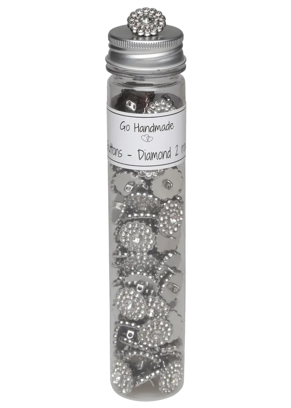 Go Handmade Diamond 2 row Knöpfe 20 mm 90 Stück