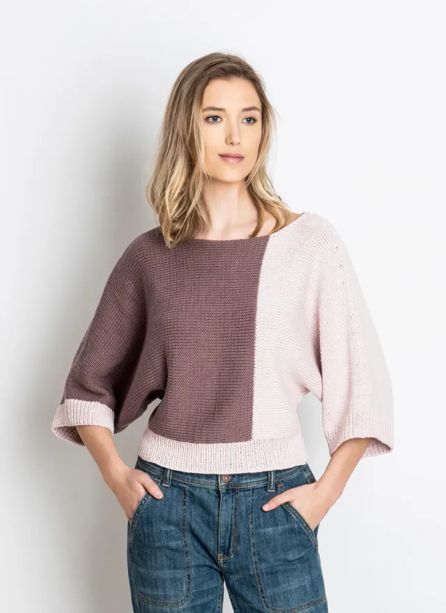 Blue Sky Fibers Spring Grove Sweater Strickanleitung Baumwolle