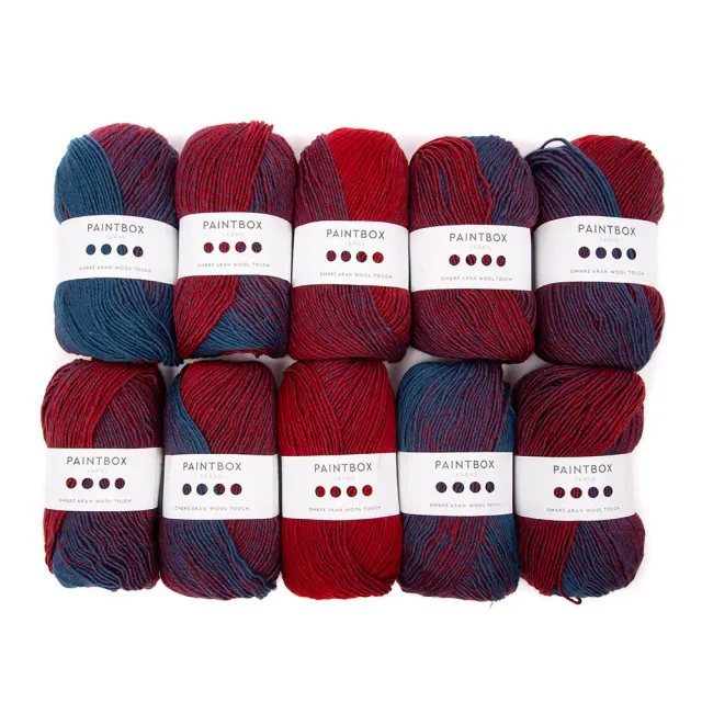 Paintbox Yarns Ombre Aran Wolle 10x100g Sandy Beach Verlauf