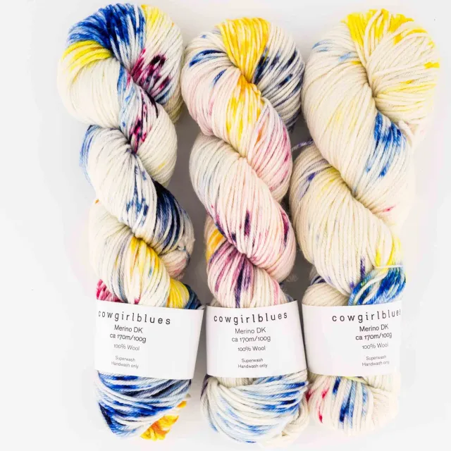 Cowgirlblues Merino Carly Simon DK Wolle Blautöne