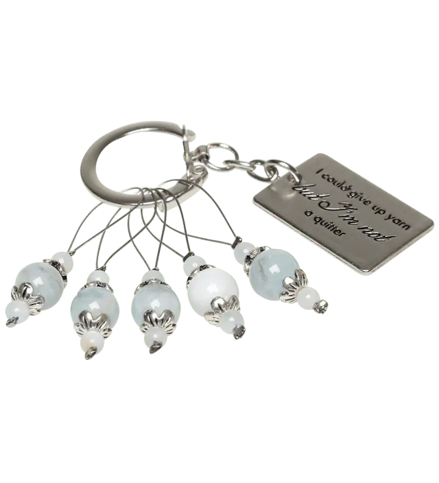 Go Handmade Stitch Marker Wire Maschenmarkierer Süßwasserperlen 5er