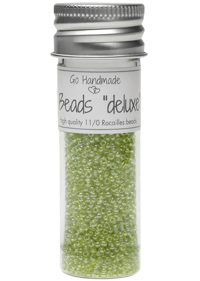 Go Handmade Glass Beads Glasperlen Kiwi Green 30g 2,1 mm