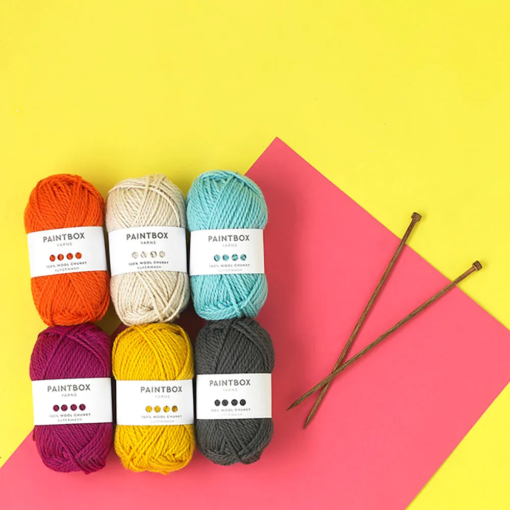 Paintbox Yarns 100% Wool Chunky Superwash Wolle Champage White